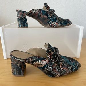 Enzo Angiolini Women’s Gillian Paisley‎ Textile Upper Slip On Mule Size 7M/37